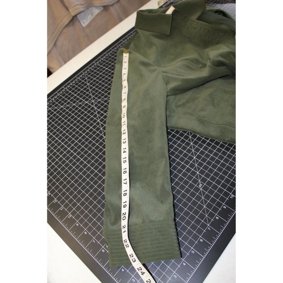 JM collection Jacket and skirt suit  14 Army Green 97% Polyester & 3% Spandex - Picture 6 of 12